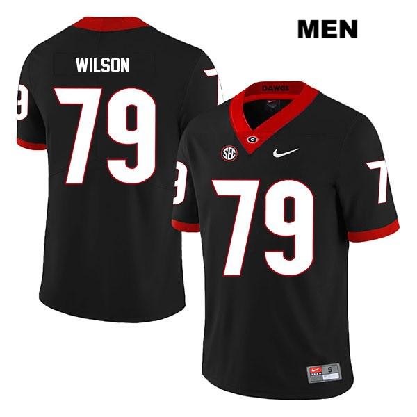 Georgia Bulldogs Men's Isaiah Wilson #79 NCAA Legend Authentic Black Nike Stitched College Football Jersey THP7756PD